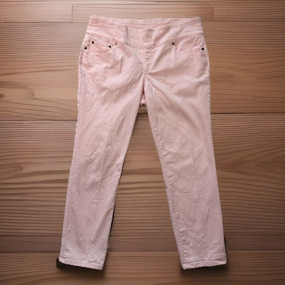 Christopher & Banks Signature Slimming Womens Size 10 Pull On Pink Denim Short